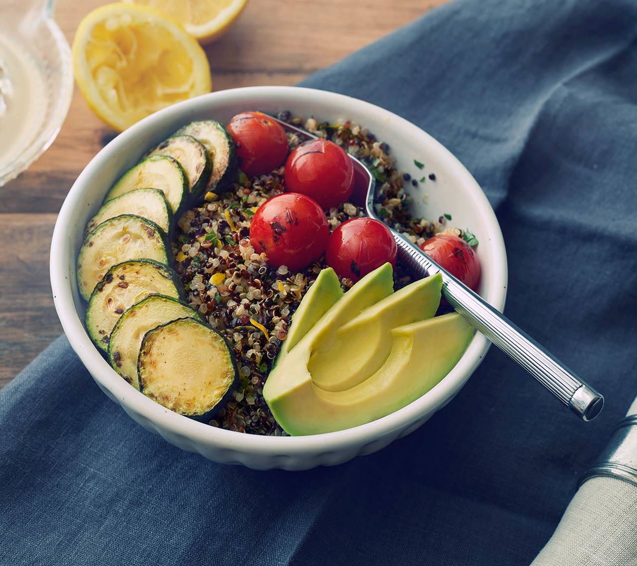 recipe image Quinoa Bowls with Roasted Vegetables