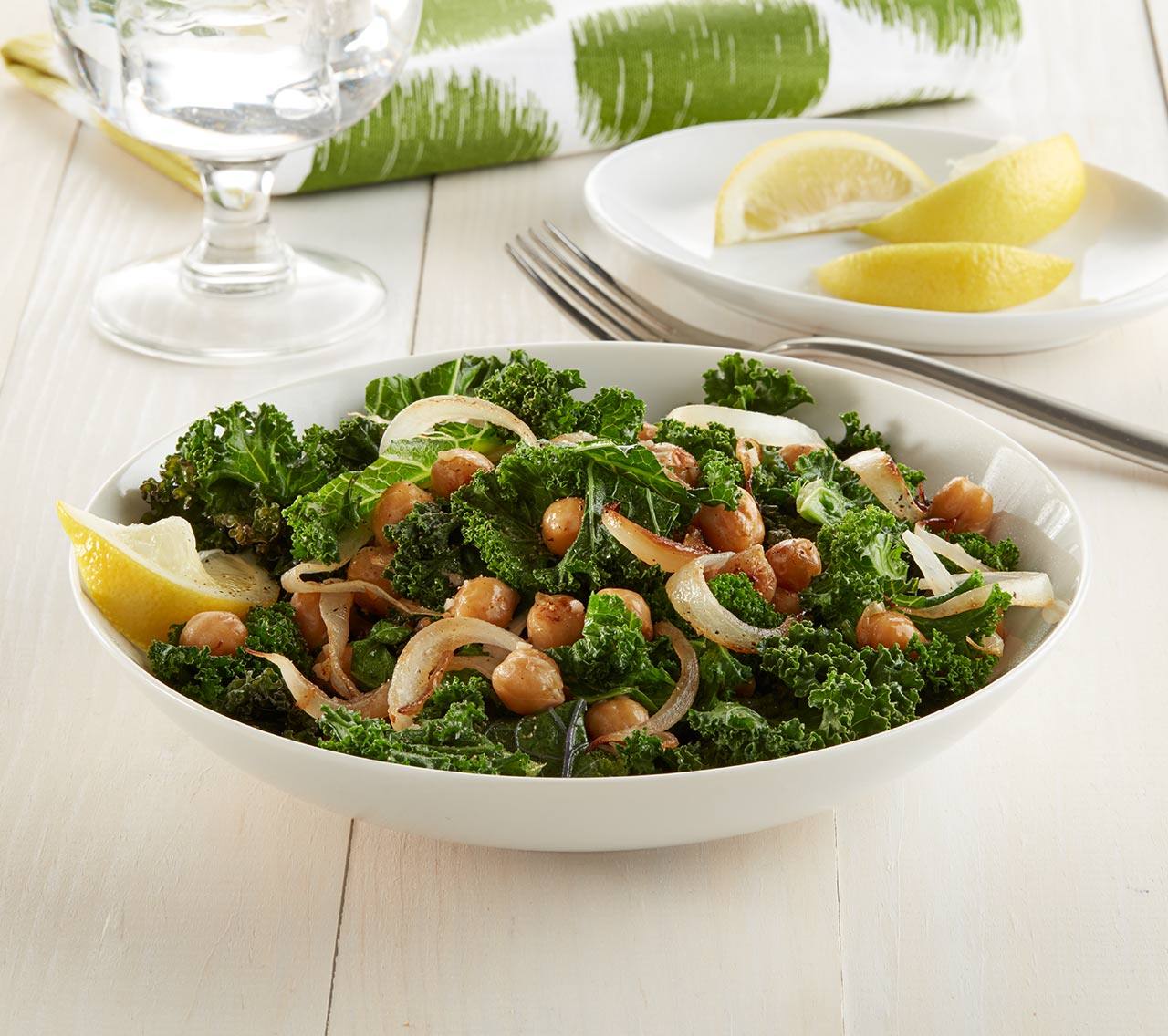 recipe image Vegan Kale and Chickpea Saute